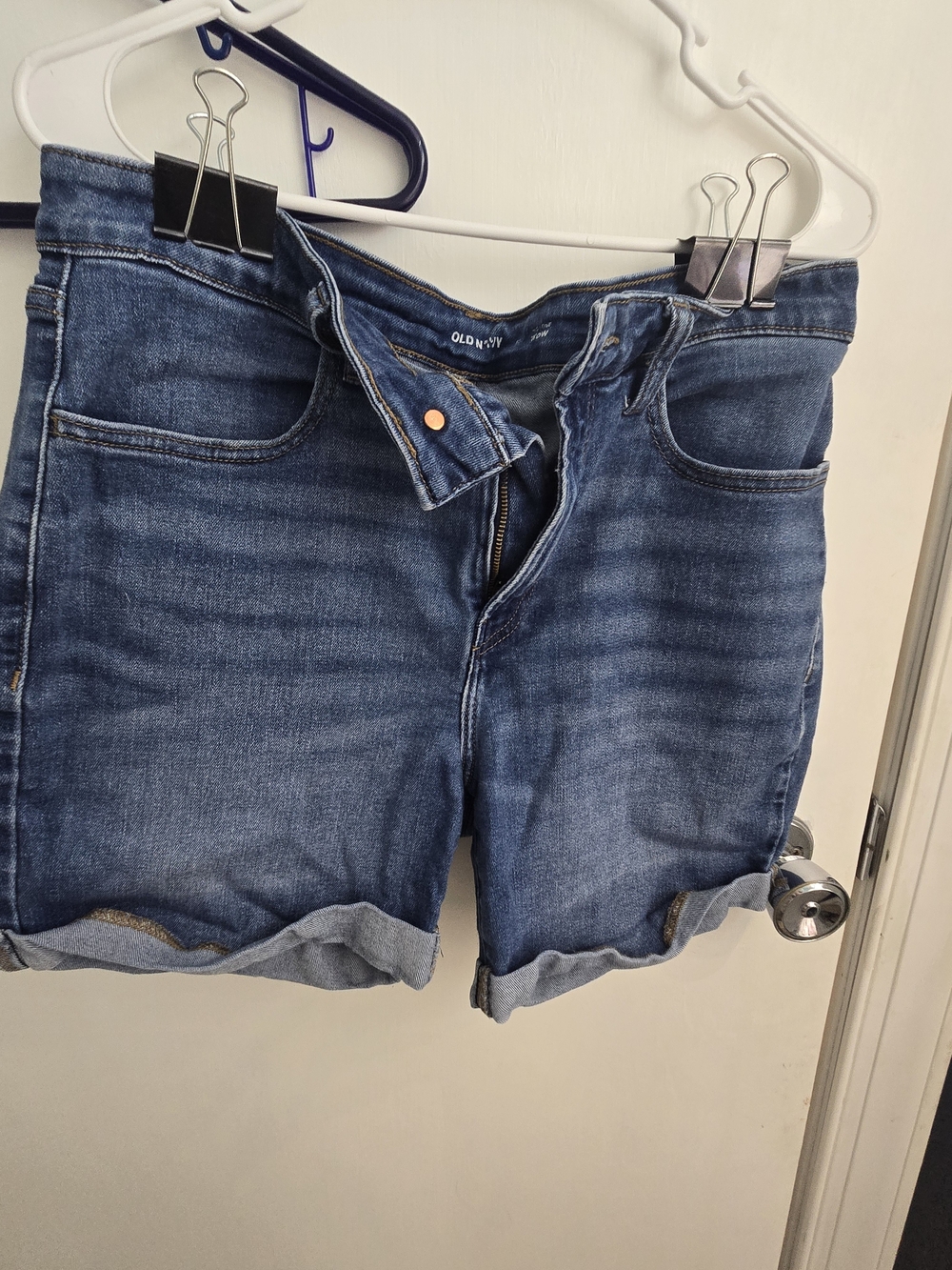 Old Navy Dark Wash Denim Roll Cuff Shorts